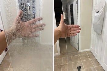 Hard water shower stain removal 